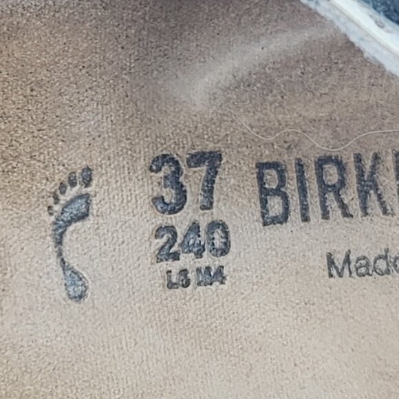 Birkenstock Women's White Arizona Birko-Flor Leather Classic Slide Sandal Size 6 - Picture 6 of 7